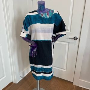 Natori Abstract Print Dress with Pockets